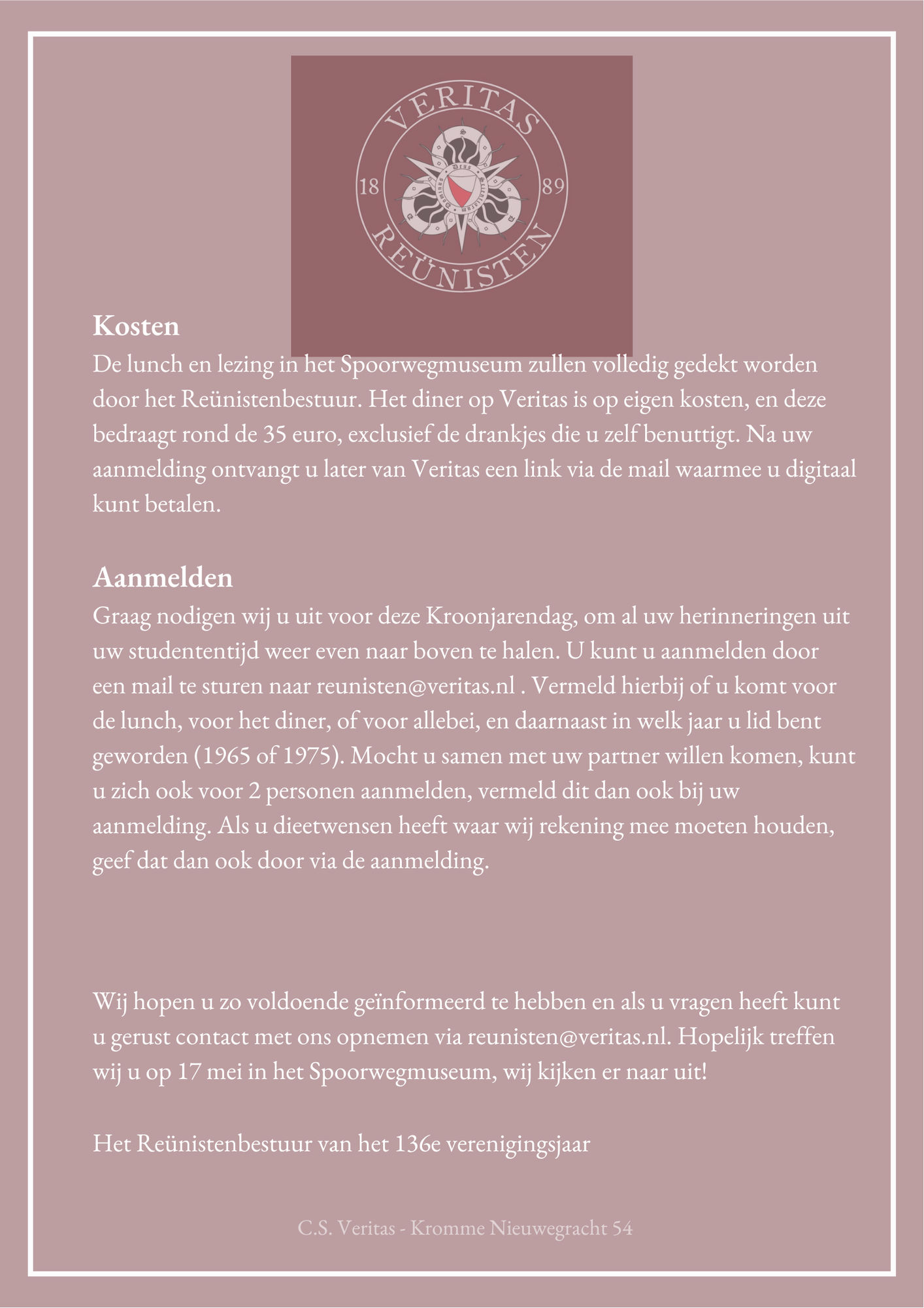 Kroonjarendag 17 maart uitnodiging!