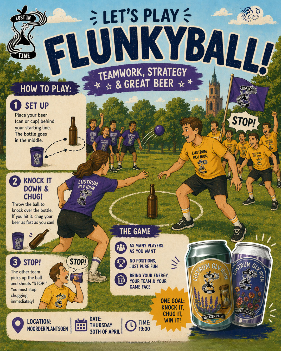 Flunkyball in Noorderplantsoen