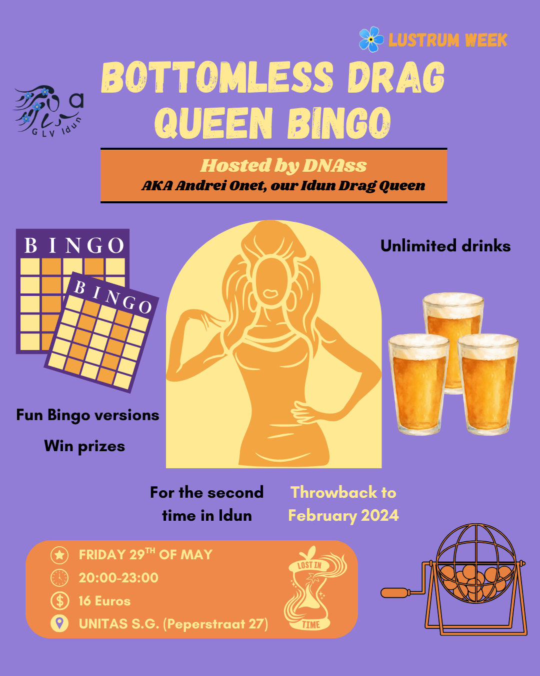 Lustrumweek Day 1: Bottomless Drag Queen Bingo