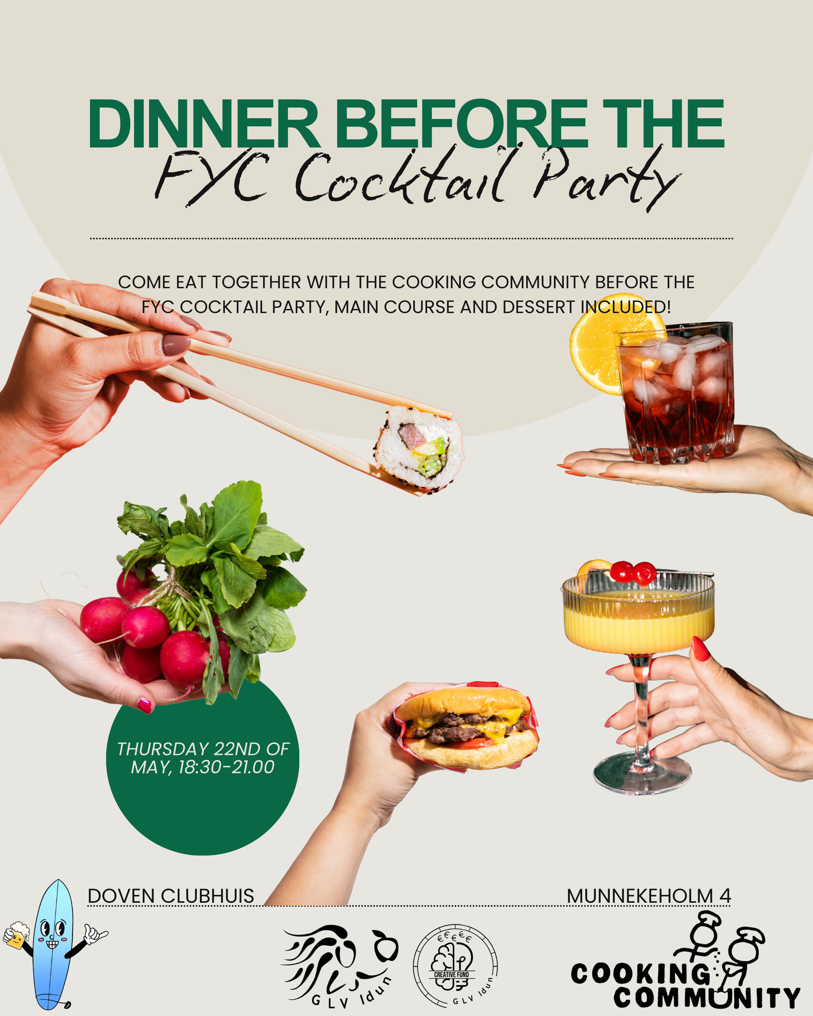 Dinner before the cocktail party