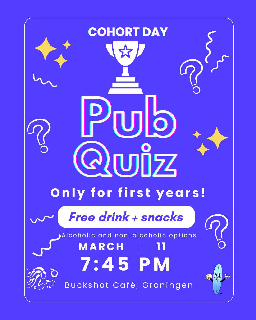 Pub quiz night- first year evening