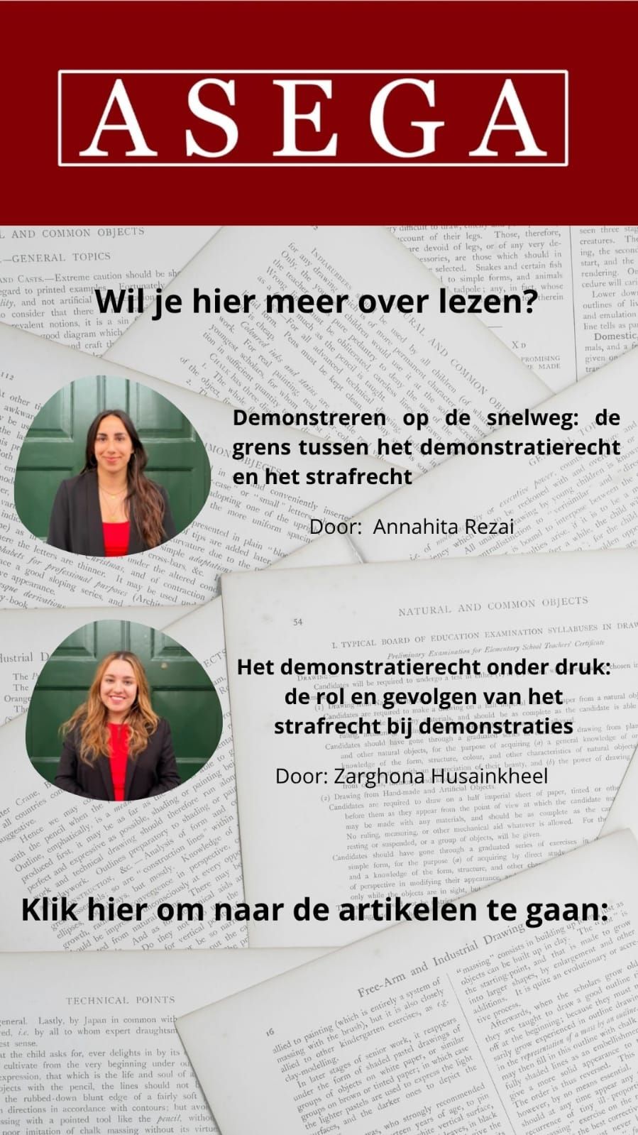 De nieuwe Asega artikelen staan online!