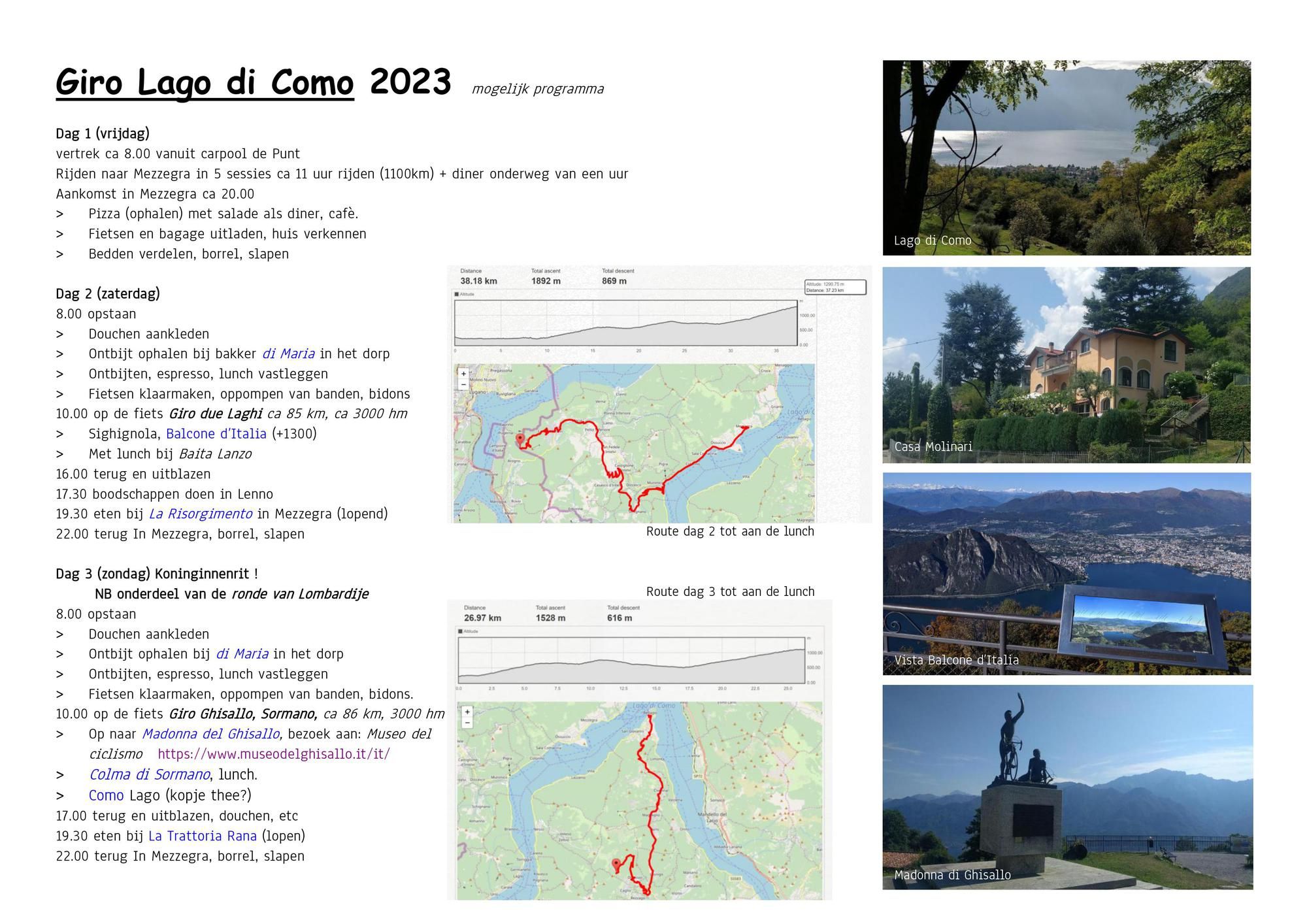 Met SVS de Giro Lago di Como 2023 fietsen