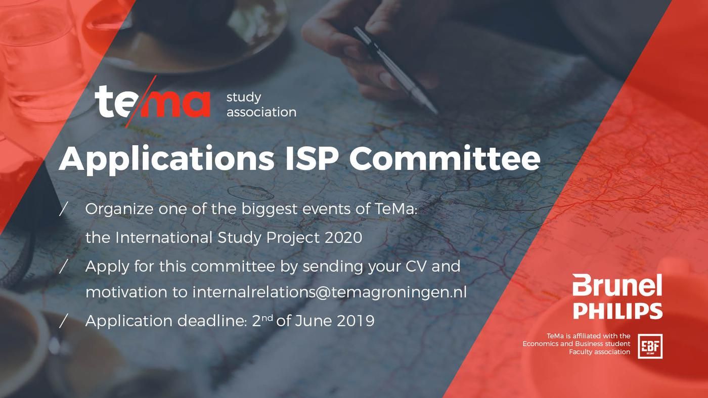 Apply for the ISP Committee '19-'20