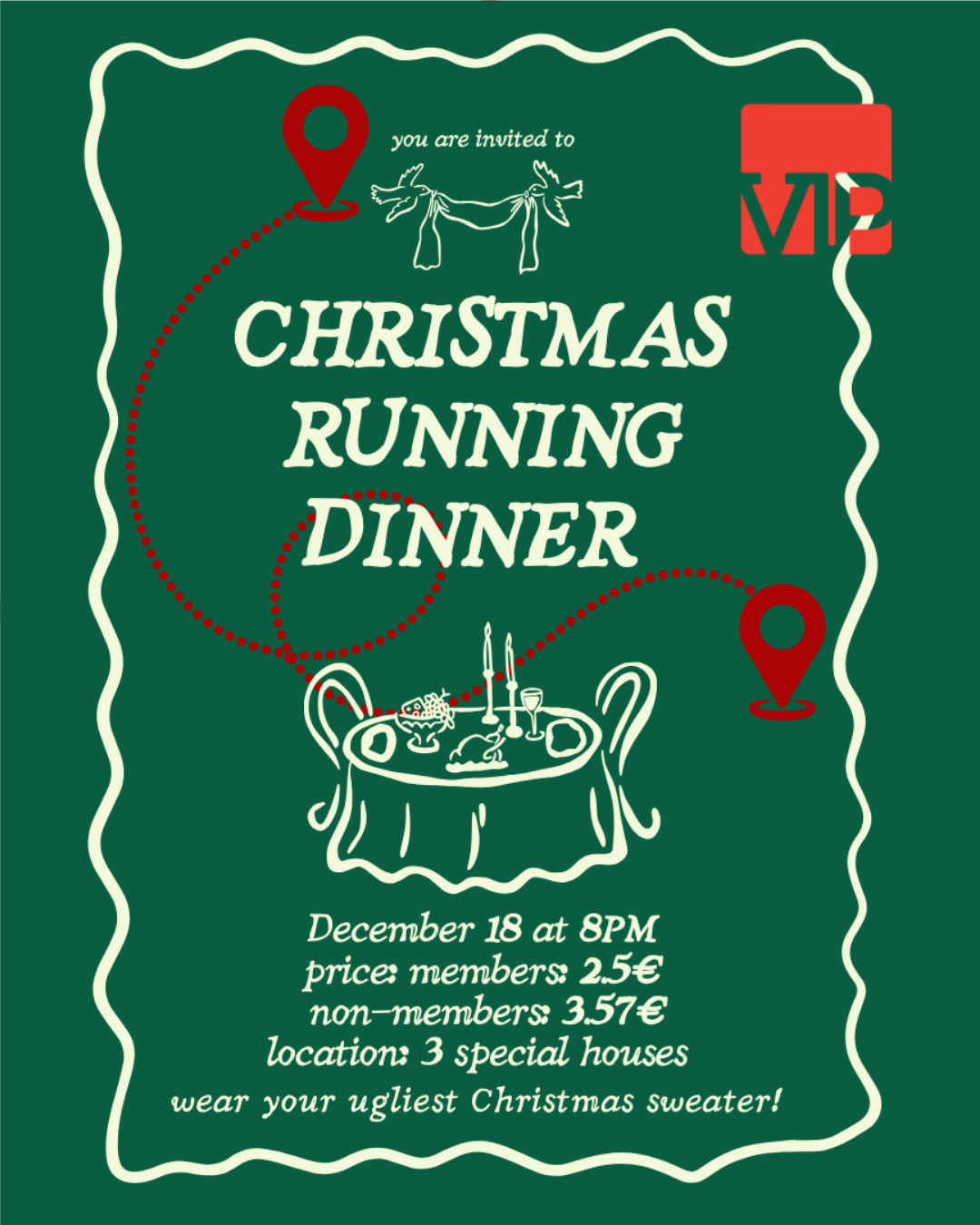 Social Running dinner 